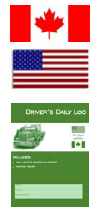 Canadian US flags log book